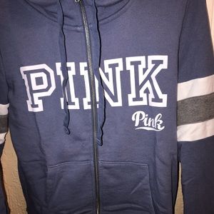 PINK ladies zip-up sweatshirt size Medium